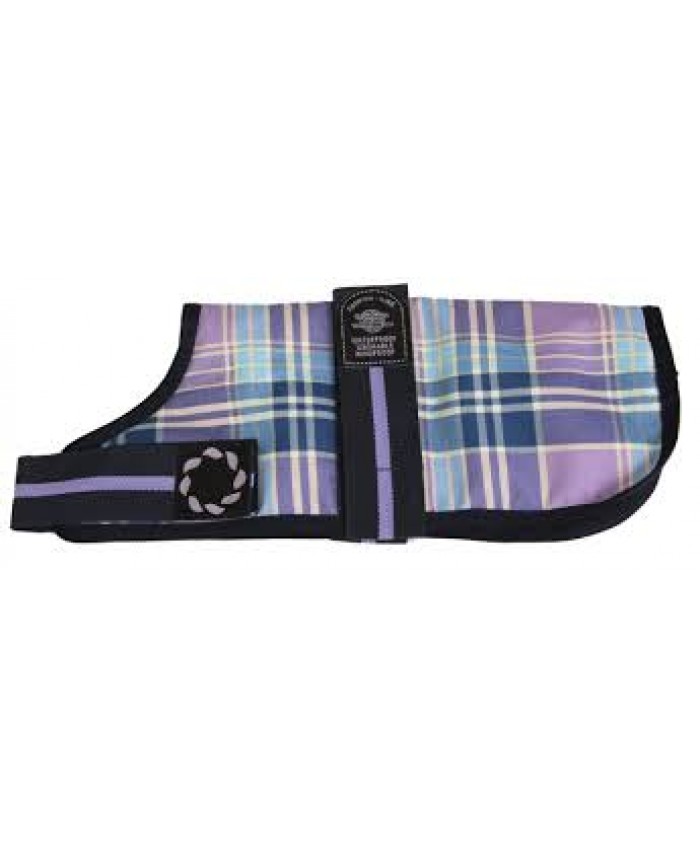 Outhwaites Padded Dog Coat Lilac Check