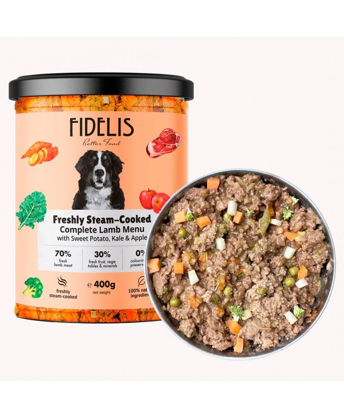 Fidelis Lamb with Sweet Potato, Kale & Apple Menu