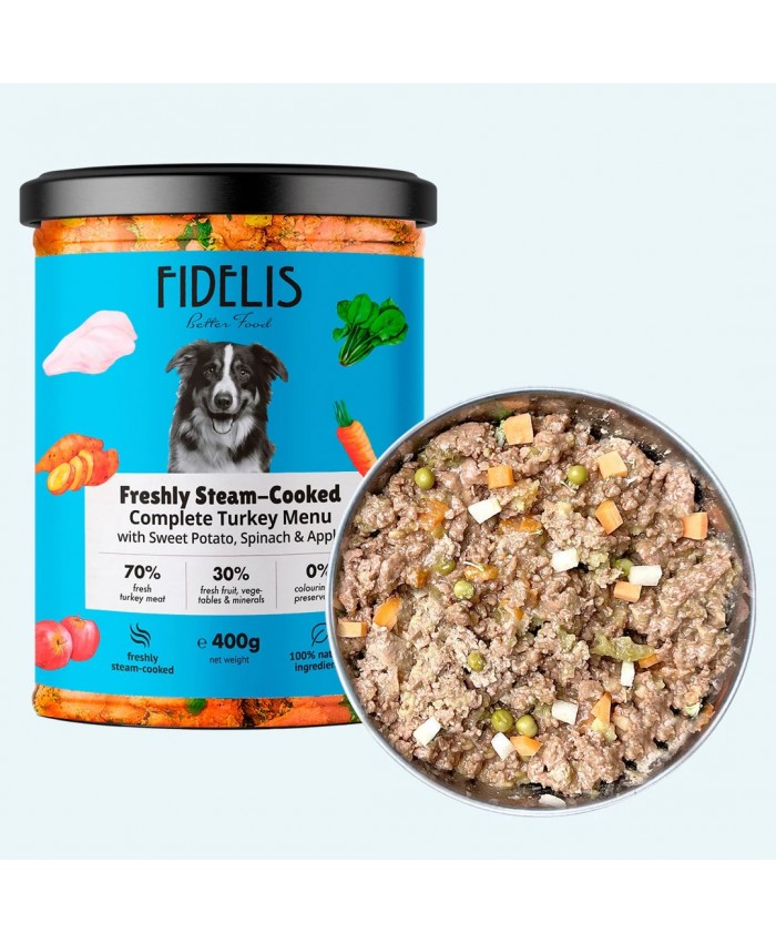 Fidelis Turkey with Sweet Potato, Spinach & Apple Menu