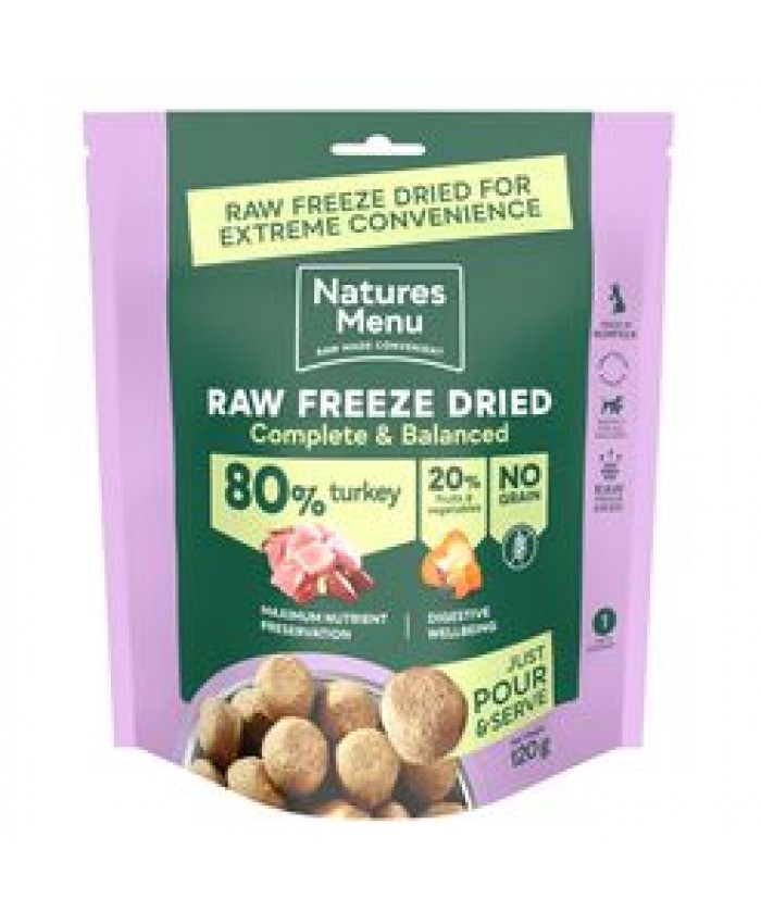 Natures Menu Turkey Freeze Dried Nuggets 120g
