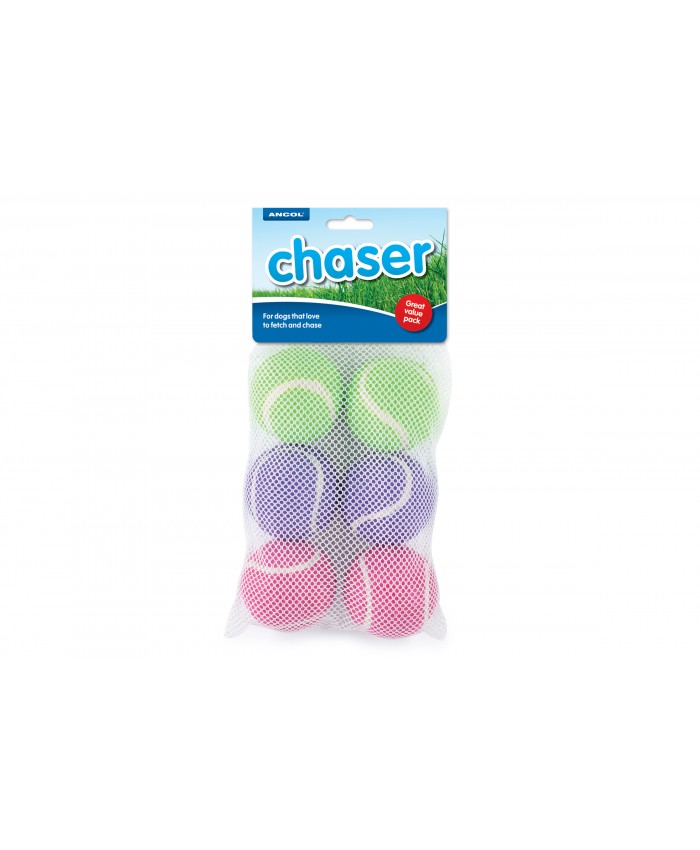 Ancol Squeaking Tennis Balls 6pk