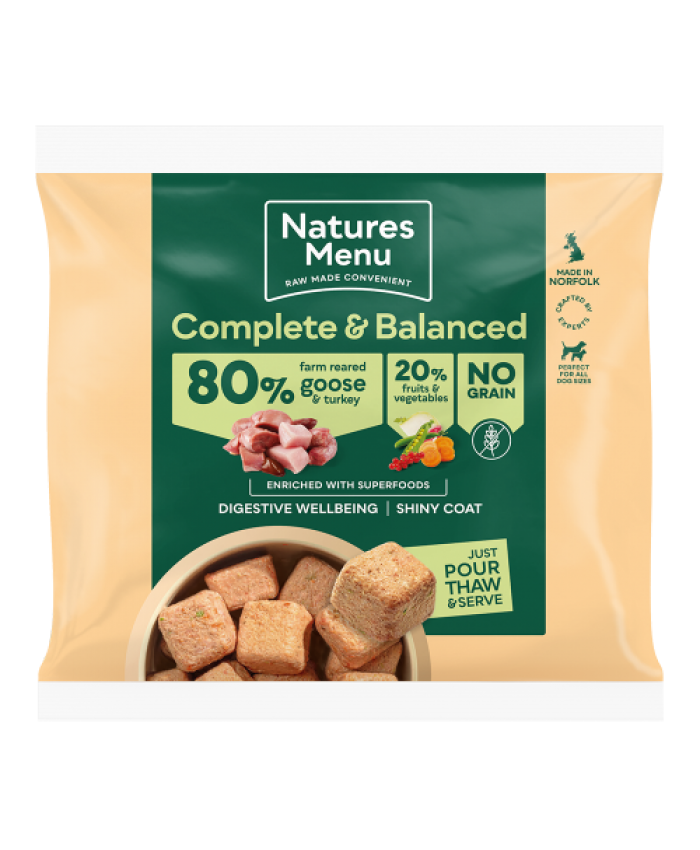 Natures Menu Complete & Balanced 80/20 Turkey & Goose Nuggets 1kg