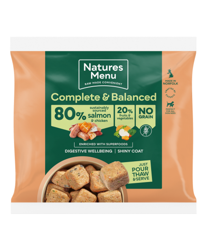 Natures Menu Complete & Balanced 80/20 Salmon & Chicken Nuggets 1kg